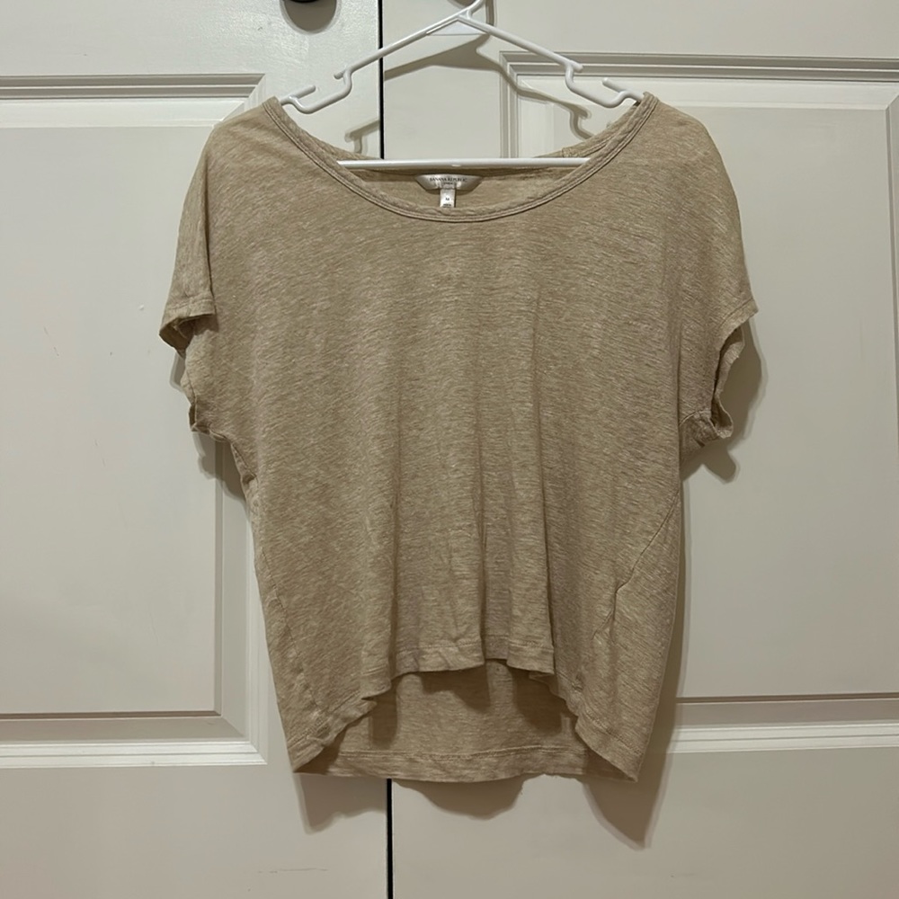 Women’s cream colored soft flowy linen shirt - Banana republic